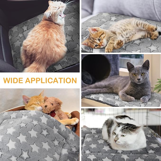 VitalCozy 4 Pcs Winter Dog Crate Pads, Ultra Soft Warm Washable Dog Cat Bed Mat for Pet Crate Comfortable Replaceable Reversible Kennel Pad for Small, Medium, Large Dogs(24 x 36 x 1.6 Inch,Gray)