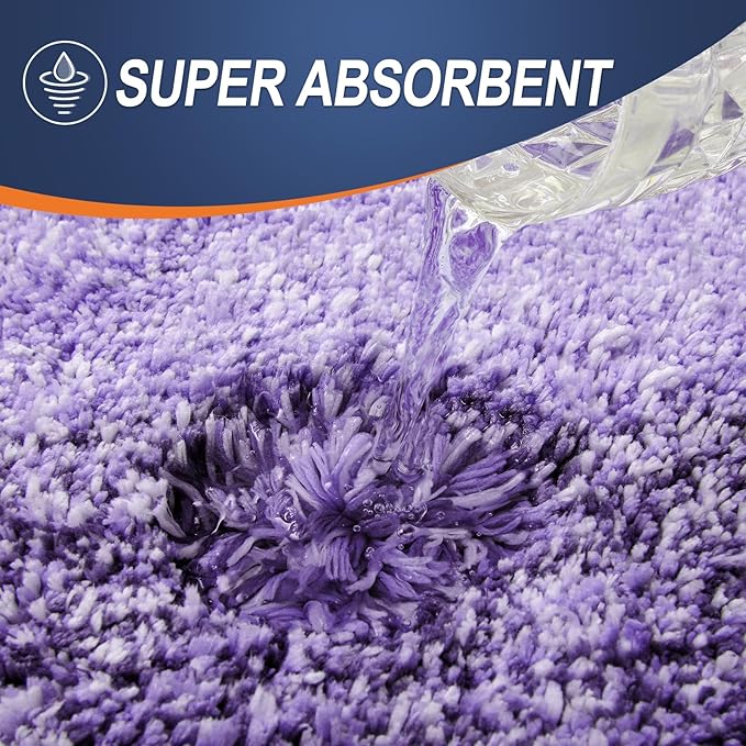 OLANLY Bathroom Rugs Mat 34x21, Extra Soft Absorbent Microfiber Bath Rugs, Rubber Backing, Quick Dry, Machine Washable Bath Mats for Bathroom Floor, Tub and Shower, Home Decor Accessories, Violet