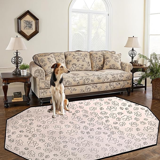 Qeils Reusable Puppy Pads, 2 Pack Washable Pee Pads for Dogs, Specifically Designed for 6 Panels for Dog Playpen Waterproof Non Slip Wee Wee pad, Absorbent & Leakproof Mats for Kennel, Floor 55"x 62"