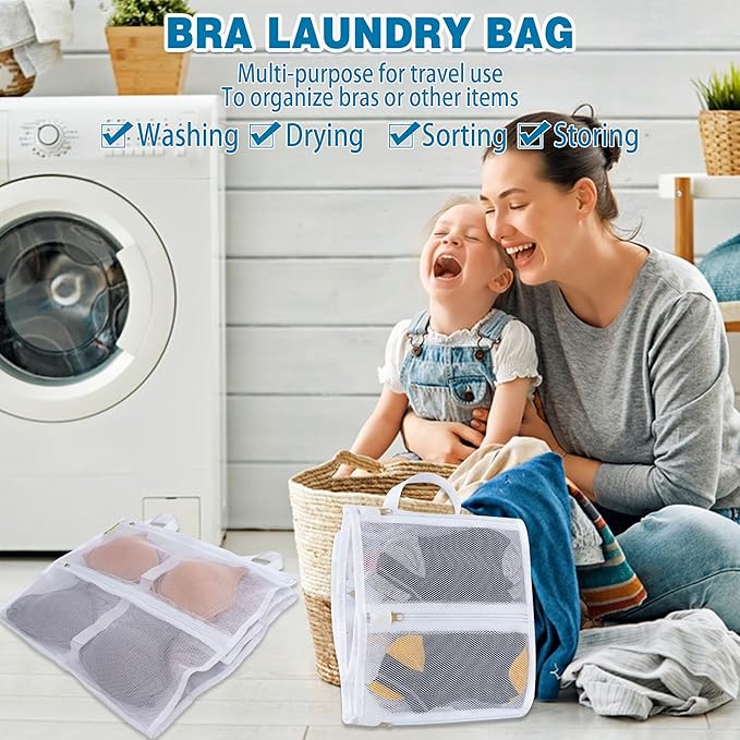Laundry Bra Bag, Sock Laundry Bag, Lingerie Bags for Washing Delicates, Socks Organizer Mesh Bags for Washing Machine, Travel Organizer for Stocking Underwear Bra Lingerie Socks