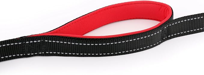 Primal Pet Gear Dog Leash 6ft Long,Traffic Padded Two Handle,Heavy Duty,Reflective Double Handles Lead for Control Safety Training,Leashes for Large Dogs or Medium Dogs,Dual Handles Leads(Black)