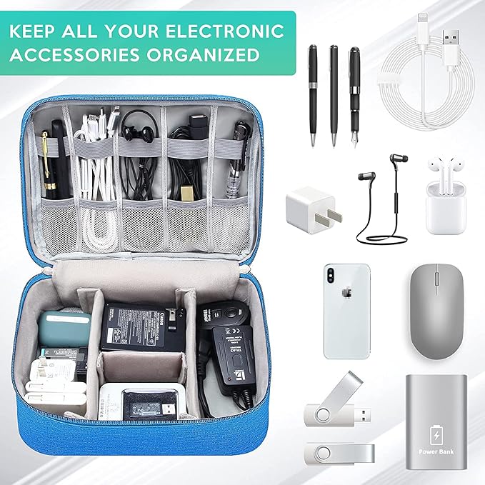 Electronics Organizer Travel Cable Organizer Bag Waterproof Portable Digital Storage Bag Electronic Accessories Case Cable Charger Organizer Case