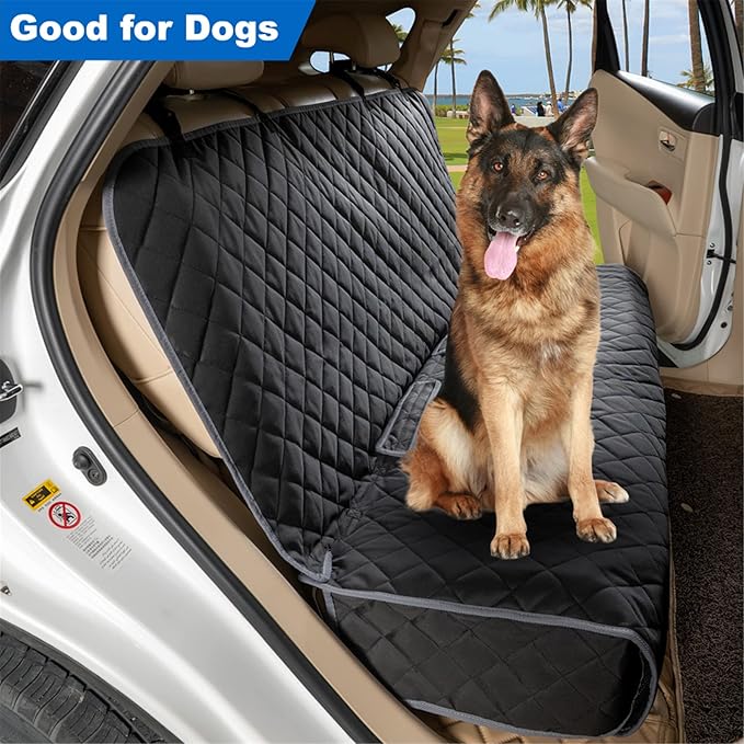 VIEWPETS Bench Car Seat Cover Protector - Waterproof, Heavy-Duty and Nonslip Pet Car Seat Cover for Dogs with X-Large Size Fits for Large SUVs & Trucks