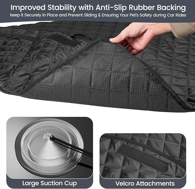 Tapizado SUV Cargo Liner for Dogs with Taller Side Panels, Waterproof Pet Trunk Cover with Anti-Scratch Oxford, Dog Seat Mat for SUV Van with Bumper Flap Protector, Non-Slip, Large Size Universal Fit