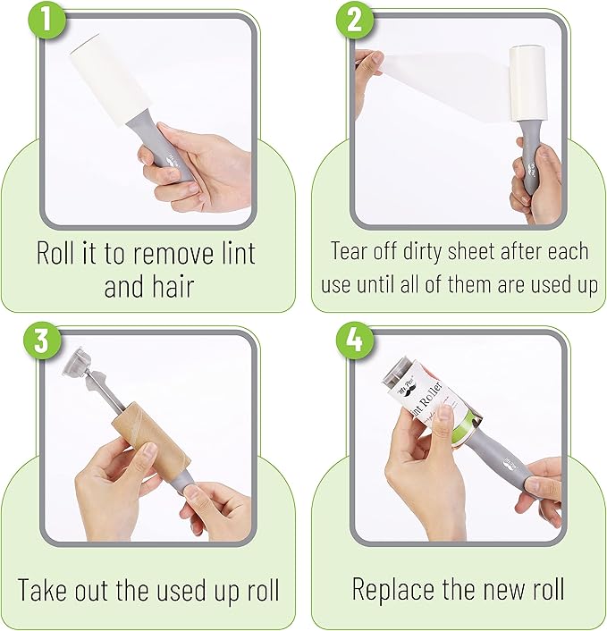 Mr. Pen- Lint Rollers, 2 Handle with 6 Refills, 540 Sheets, Extra Sticky Lint Remover for Clothes, Lint Roller for Pet Hair, Pet Hair Roller, Sticky Roller, Lint Roller for Clothes, Lint Removers