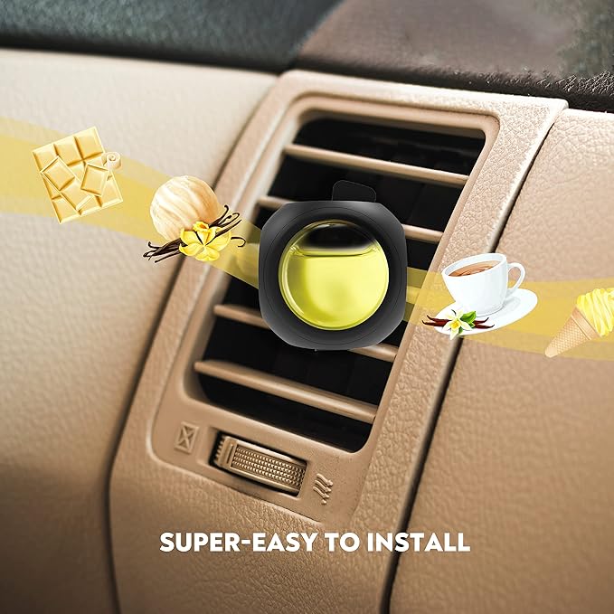Car Air Freshener Vent Clips, 8 PK, 6 Vanilla, 2 New Car Scent, Provides Long-Lasting Scent, Up to 240 Days, Odor Eliminator