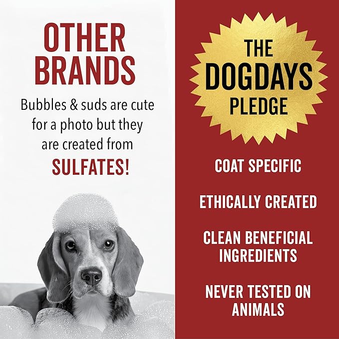 Pride and Groom DogDays Detangling Coat Spray for All Dogs | Conditioner & Detangler Spray for Shiny, Tangle-Free Fur | Hydrating & Repairing Formula with Fresh Scent | Made in USA – 16 fl oz