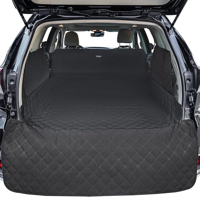 Extra Long Dog Cargo Liner for Full-Size SUV & Minivan - Heavy-Duty 900D Oxford Waterproof Pet Cargo Protector with Flaps Protection & TPU Suction Cups, Ideal for Large Dog Travel