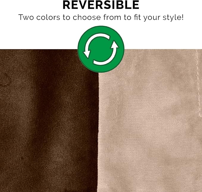 Furhaven Waterproof Throw Blanket for Dogs & Indoor Cats, Washable - Two-Tone Luxe Velvet Dog Blanket - Brownstone, Medium