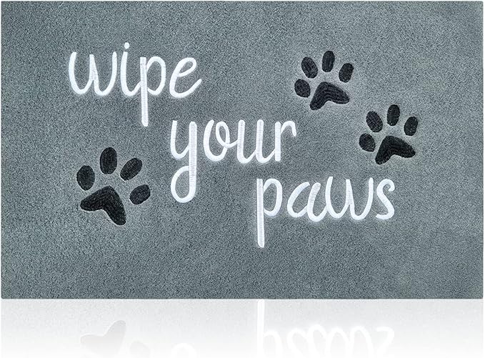 Outside Door Mats for Home Entrance Large Funny Doormat Wipe Your Paws Mats Welcome Mat for Front Door Indoor Outdoor with Non Slip Rubber Mat, 24X36