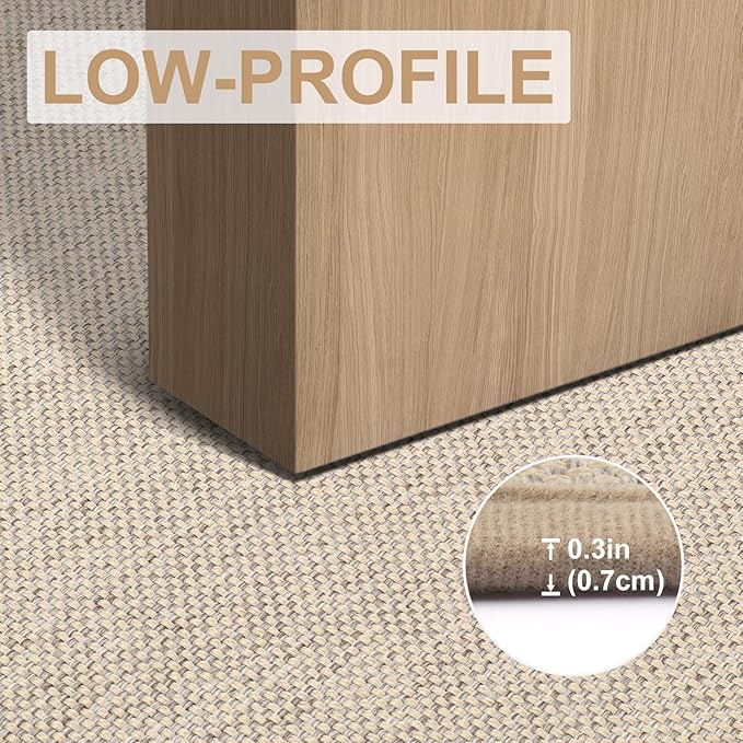 LEKEEPGO Door Mat 24"x47", Non Slip Door Mat Indoor Entrance, Rubber Backing Front Indoor Door mats Washable Absorbent Low-Profile Doomat Entryway Entry Resist Dirt Inside Door Mats, Khaki
