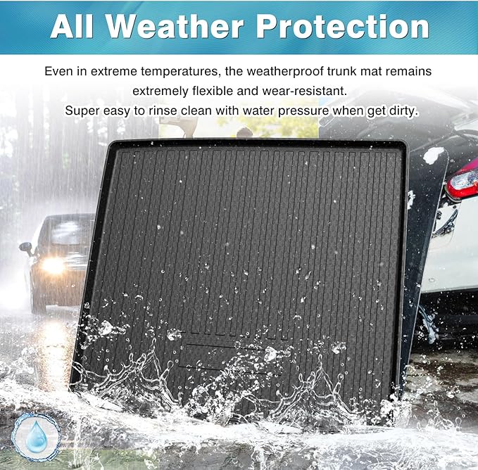 Mixsuper Custom Fit Cargo Liner for Mercedes-Benz GLE Class 2020-2025, All Weather Cargo Mat for Mercedes Benz GLE SUV 5 Passenger, Trunk Mat Anti-Slip Rear Trunk Liner Black