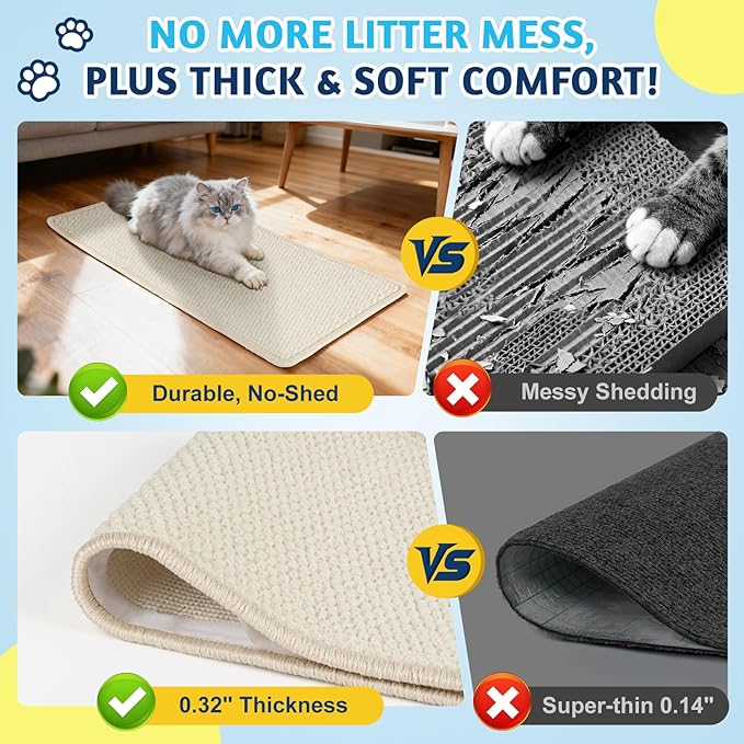 Door Protector from Cat Scratching 19.6" x 7.8" Cat Wall Corner Scratcher, Anti Scratch Door Frame Furniture Protector for Indoor Cats
