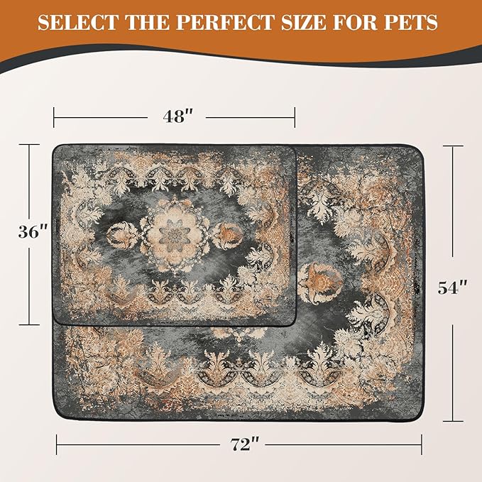 Dogcator Washable Pee Pads for Dogs, Reusable Puppy Training Pads 2 Pack. 36''x48'' Non-Slip and Leakproof Washable Pee Mat, Super Absorbent Dog Rugs, Whelping Pads for Crates and Floors