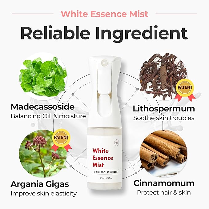 JAYU PET White Essence Mist - Dog Itch Relief, Hypoallergenic Soothing Spray, Dandruff & Dry Skin Spray (5.8fl oz, 170ml)