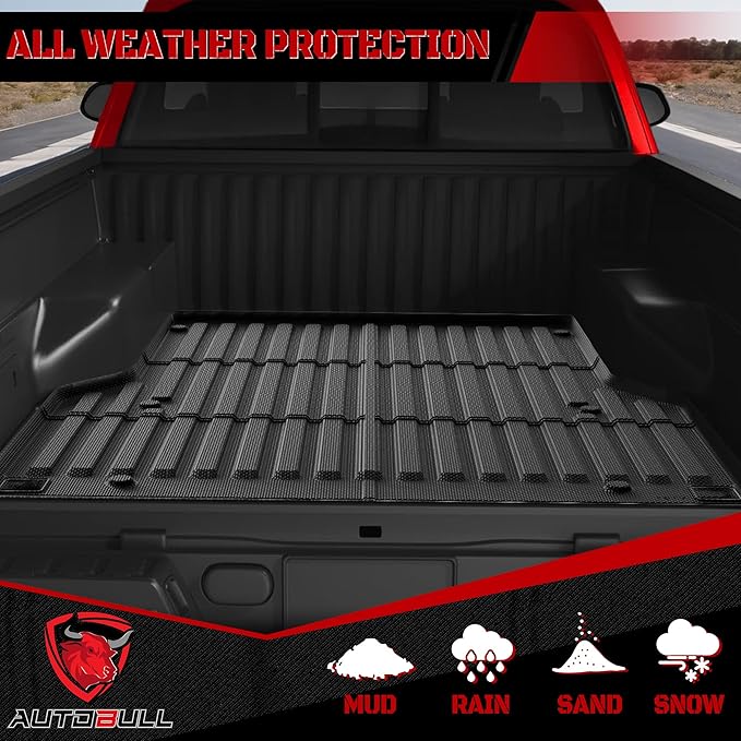 Truck Bed Mat Bed Liner Fit for Toyota Tacoma 2005-2023 (5FT,60.3"), Vehicle Truck Bed Liner Custom Fit All Weather Protection TPE Pickup Car Bed Mat