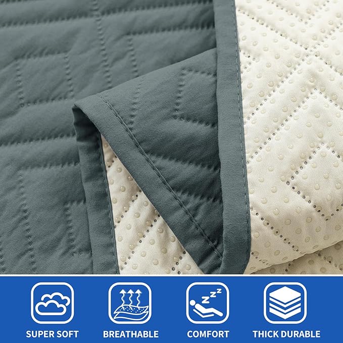 2026 Waterproof Chaise Dog Blanket (40"x50") Comfy Sofa Lounge Mat for Pets with Anti-Slip Back, Universal Incontinence Lightweight Liner Pad for Furniture Car Picnic etc Durable Washable, Dark Grey