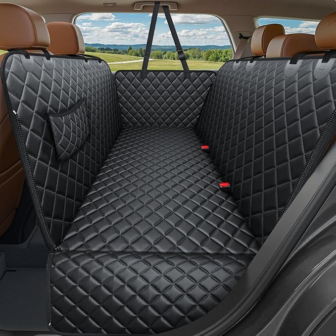 URPOWER Dog Car Seat Cover for Pets 100% Waterproof Seat Cover Hammock 900D Heavy Duty Scratch Proof Nonslip Durable Soft Back Seat Covers for Cars and SUVs