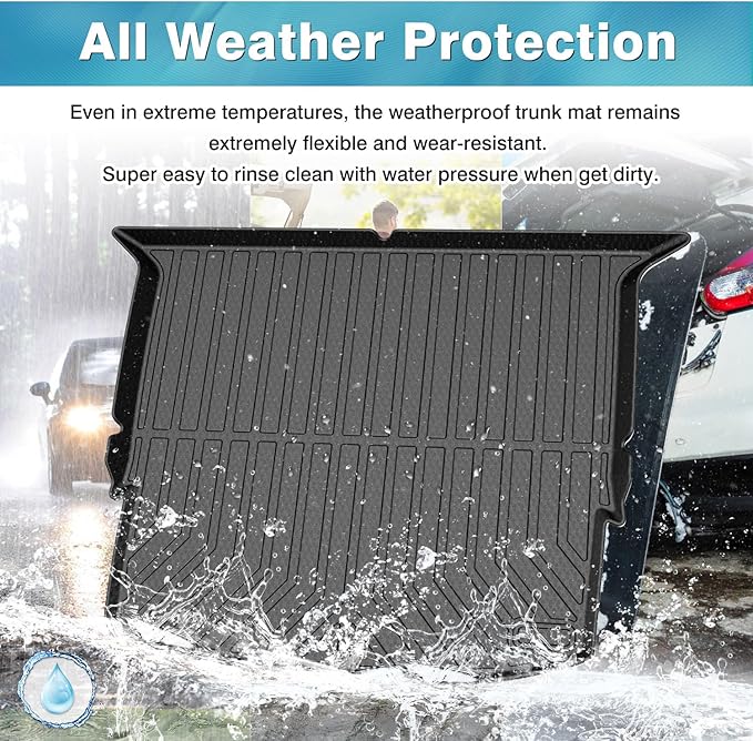 Mixsuper Cargo Liner for Chevrolet Blazer 2019-2024 2025 2026, Trunk Mat for Chevy Blazer Accessories All Weather Cargo Mat Rear Trunk Liner Black
