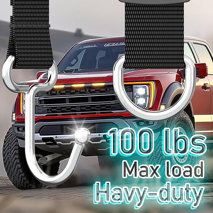Car Headrest Hooks for Purse and Bags, Purse Holder for Car, Adjustable Back Seat Hanger, Metal Heavy Duty 100 lbs, (C1)
