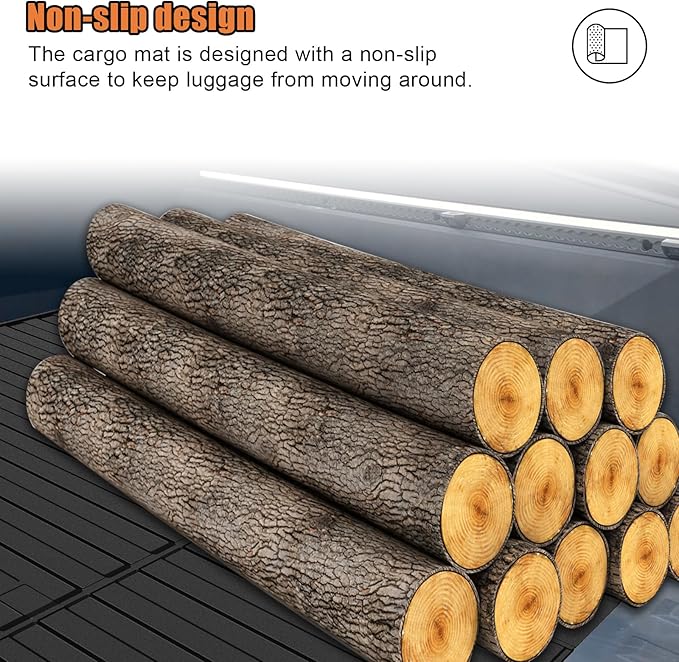 Truck Bed Mat Compatible with Cybertruck 2025 2024 Bed Mat TPE Heavy Duty Cargo Liner All Weather Protection Bed Liner Cargo Liner Accessories