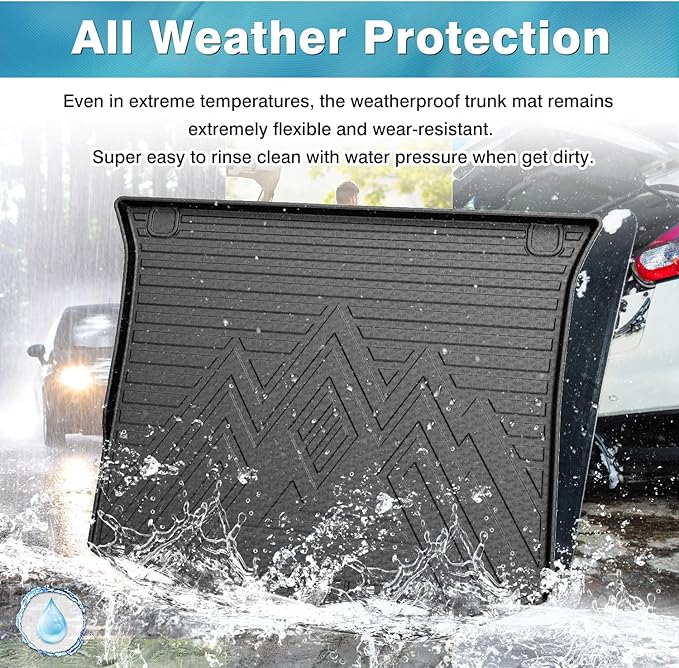 Mixsuper Custom Fit for Cargo Liner 2011-2021 Jeep Grand Cherokee All Weather Durable Odorless Rear Trunk Liner Cargo Mat Black