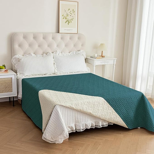 2026 Waterproof Bed Sofa Blanket (68"x82") Comfy Couch Sofa Mat for Dog Pets with Anti-Slip Back, Universal Incontinence Lightweight Liner Pad for Furniture Car Picnic etc Durable Washable, Teal Green