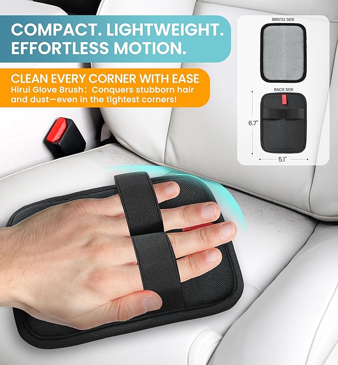 IPTPAS Pet Hair Removal Glove for Cats & Dogs, Electrostatic Fur & Lint Remover for Clothes, Couches, Carpets & Car Seats, Reusable Fur Removal Tool, Upgraded Non‑Slip Pet Hair Remover, 2-Pack