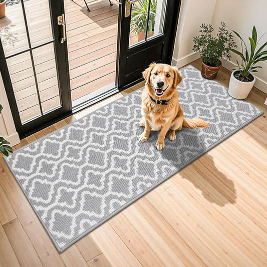 HEBE Washable Runner Rug 20"x59" Indoor Door Mat Runners,Non Slip Dirt Trapping Rug Runner Floor Mats Carpet Runners for Entryway Hallway Kitchen Garage Laundry Room