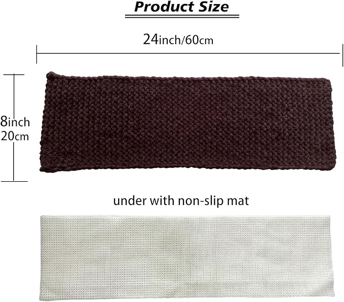 Cat Window Sill Pet Pad Perch, Knitted Pet Mat Pillow Seat Bed Cushion for WindowSill, Double Sided Cat Window Perch (Coffee, 8"x24")