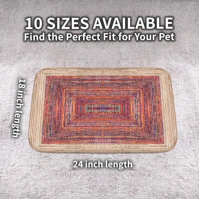 Dog Pee Pads Training Pads Upgrade Triple Thickness All-Purpose Super Absorbent & Leak-Proof, Quick Dry and Leak-Proof and Odor Control (Sisal Bohemian Print, 18" x24" x2PCS)