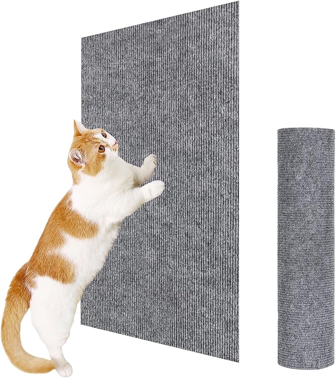 ENONCI 23.6x15.8 Couch Wall Corner Protection for Indoor Cats,Anti Scratch Furniture Protector from Cats Scratching,Trimmable Climbing Cat Scratcher Pad Play Mat Easy Use for Cat Board/Door/Carpet