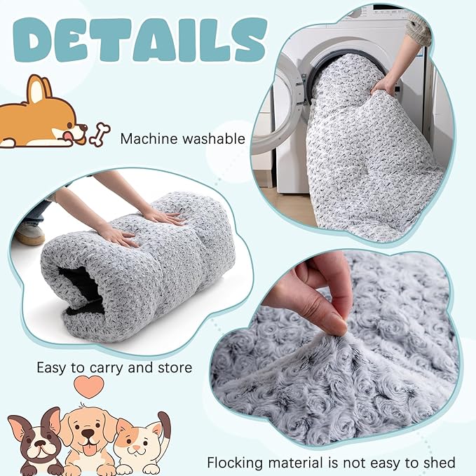 BBTO 47 x 29 Inches Extra Thick Dog Bed for Car Trunk SUV, Non-slip SUV Cargo Liner, Large Size Dog Blanket Mat Pet Backseat Cover with Anti Slip Sticker Travel Hair Resistant Backseat Extenders Cover