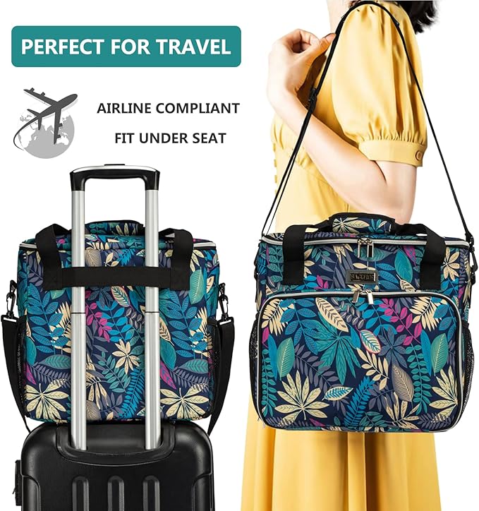 BAGLHER Dog Travel Bag, Pet Travel Bag (All Pet Travel Supplies), with 2 Pet Food Containers and 2 Collapsible Silicone Bowls; Essential Kits for Travel Hawaii