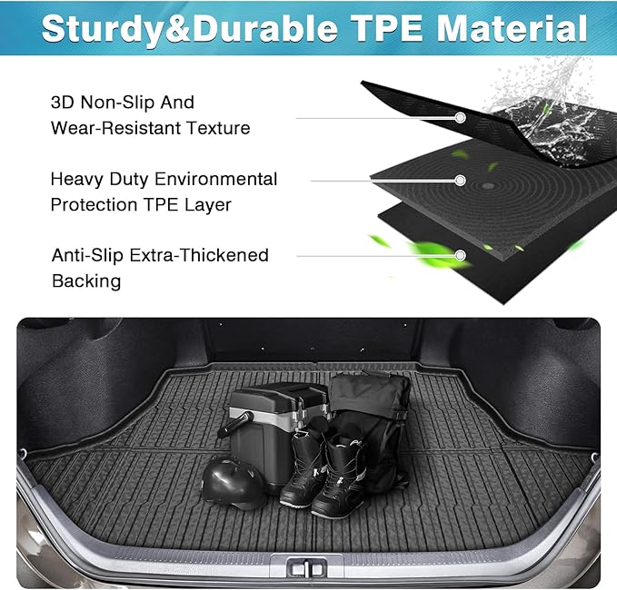 Mixsuper Cargo Liner for Toyota Camry 2018-2025 (All Models Including Hybrid), Trunk Mat for Toyota Camry Accessories Cargo Mat Rear Trunk Liner Black