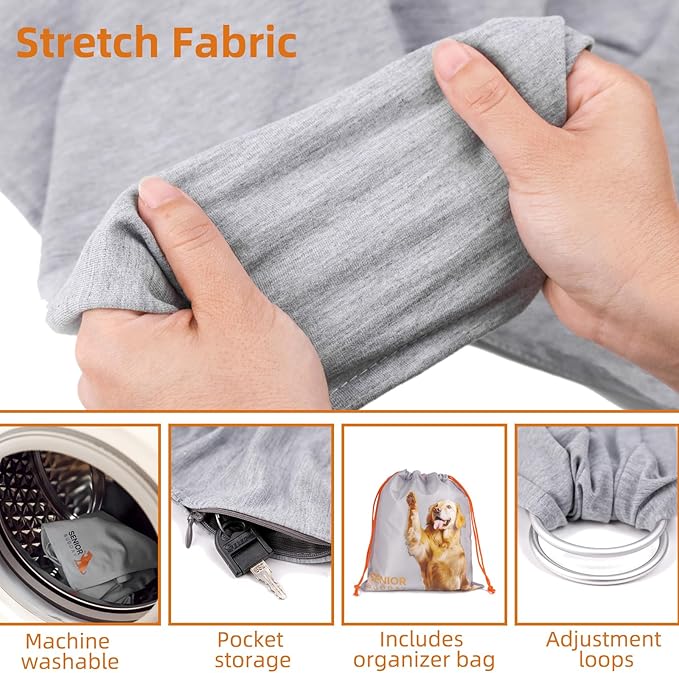 Dog Sling Carrier for Small Dogs,Carrying Wrap Anti-Anxiety Cat Sling,Adjustable Pet Sling(Light Gray)
