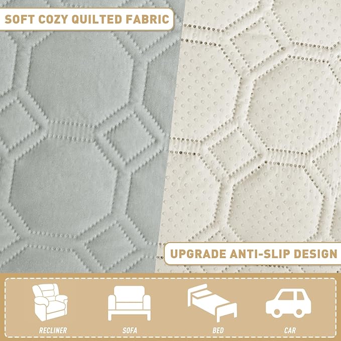 ZNSAYOTX Ultimate Cozy Blankets (52"x82") 100% Waterproof Bed Mat Blanket for Dog Pets, Couch Sofa Protector with Non-Slip Back Washable Durable, Pee Scratch Proof Easy to Clean (Light Grey)
