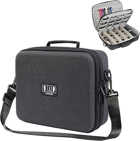 Luxtude Large Barber Case, Barber Bags for Clippers and Supplies, Large Hair Clipper Case for Travel, Clipper and Trimmer Cases, Barbers Accessories for Wahl 5Star/Hatteker/Oneisal/Andis Grooming