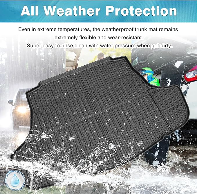 Mixsuper Cargo Liner for Toyota Camry 2018-2025 (All Models Including Hybrid), Trunk Mat for Toyota Camry Accessories Cargo Mat Rear Trunk Liner Black