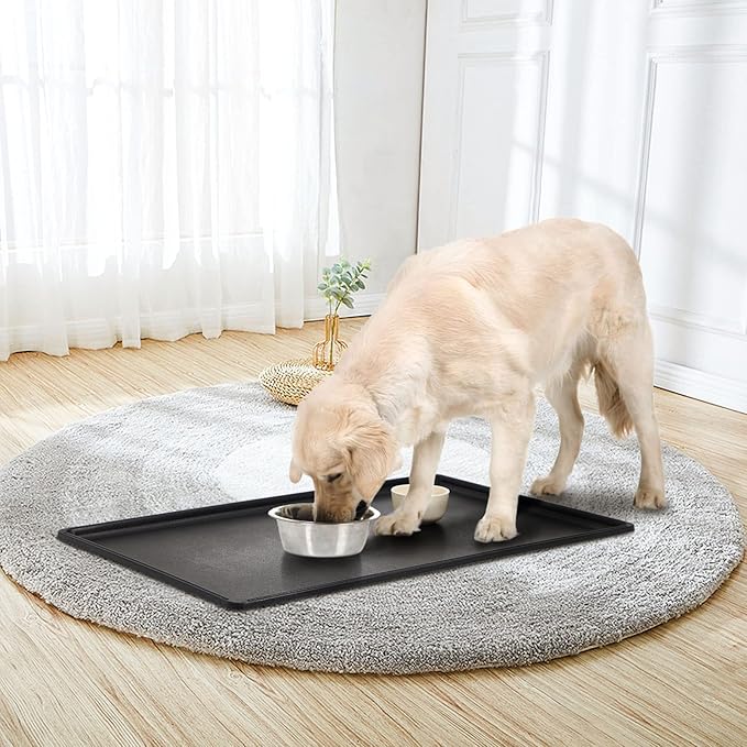 2 Pcs Replacement Dog Crate Pan Tray Kennel Bottom Tray Replacement Plastic Bottom Pan for Dog Crate, Black(36")