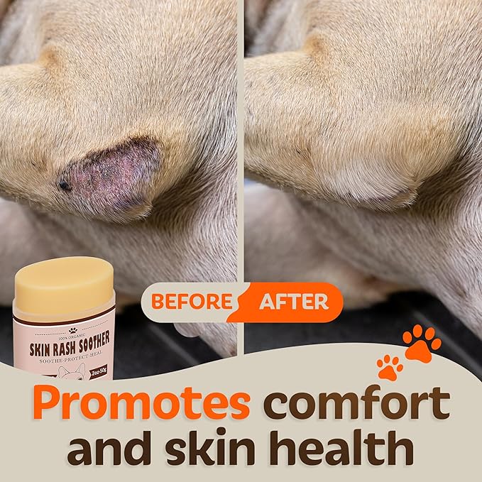 Dog Irritated Skin Relief - Hot Spot Soother Skin Treatment Moisturizer, Anti-Itch & Allergy Dog Lotion, All-Natural Rash Cream for Canines - Soothing Relief for Dry & Itchy Coat - Balm 2 oz