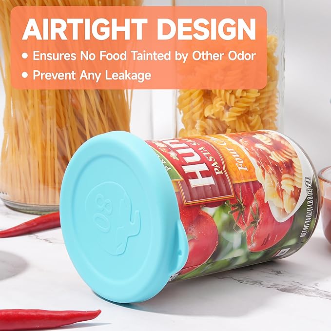 1PCS 3.5-inch/8.2cm Silicone Can Lids for Hunt's | Starkist | Kirkland | Progresso Can, Food Sealing Lids for 3.5-inch Can, Can Cover Topper for Canned Good, Freezer Dishwasher Safe (Can NOT Included)