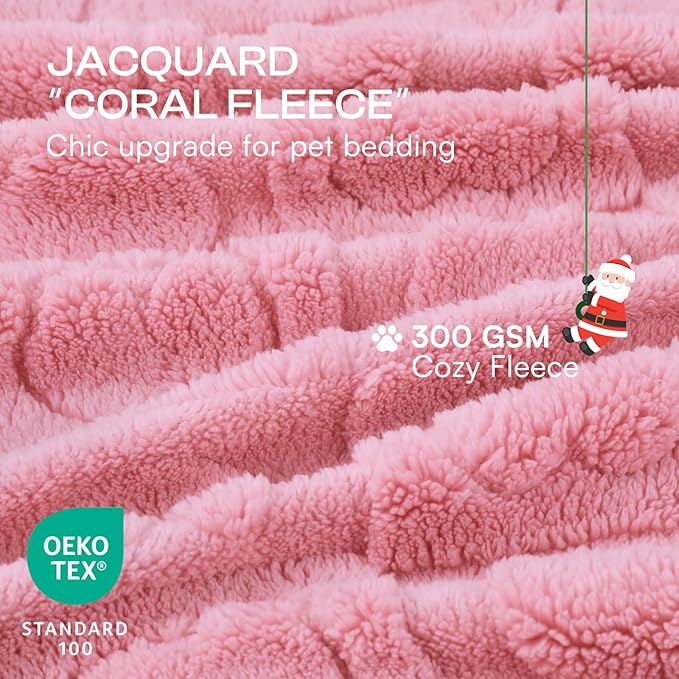 Luciphia Small Dog Blanket Washable Pet Bed Cover Soft Fluffy Puppy Blanket with Premium Fleece 300GSM Cozy Calming Cat Blankets for Indoor Cats Pink 57x40 inch