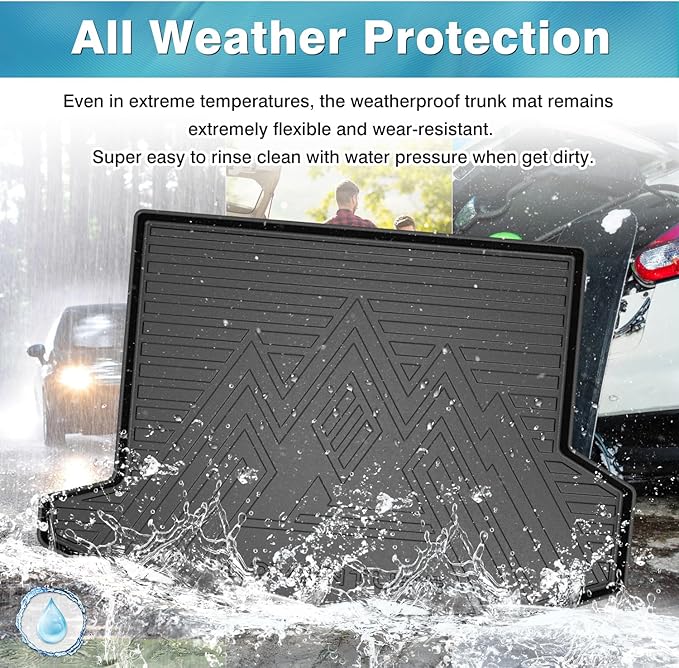 Mixsuper Cargo Liner for Chevy Equinox/GMC Terrain 2025 2026, All Weather Cargo Mat for Chevy Equinox Rear Trunk Liner Black