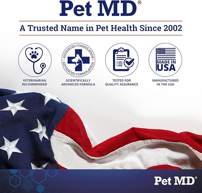 Pet MD Finger Wipes - Tear Stain Remover for Dogs & Cat Eye Wipes - Dog Eye Wipes for Discharge and Crust - Fragrance-Free & Hypoallergenic Face and Eye Cleaner - 50ct