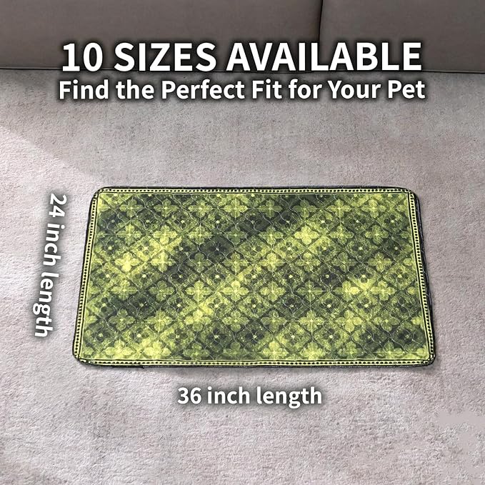 Dog Pee Pads Training Pads Upgrade Triple Thickness All-Purpose Super Absorbent & Leak-Proof, Quick Dry and Leak-Proof and Odor Control (Green/Multi, 24" x36"x2PCS)