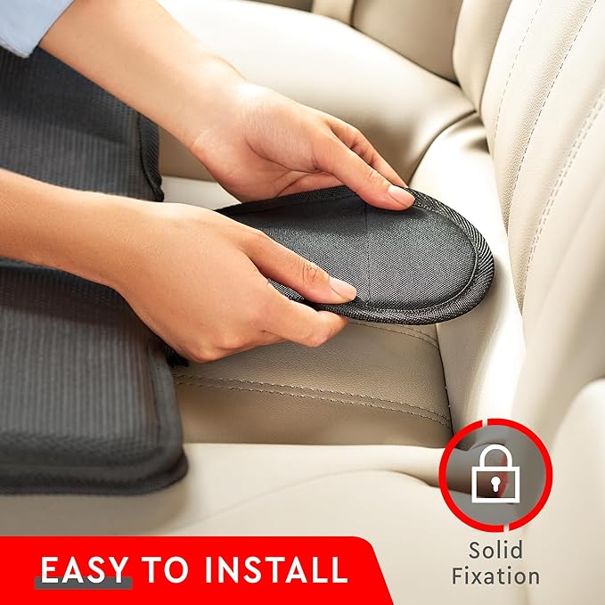 Helteko Car Seat Protector for Child Car Seat, Durable 600D Fabric Waterproof Car Seat Cover with Thick Pad, for Leather and Fabric Seats, Anti Slip