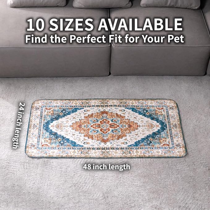 Dog Pee Pads Training Pads Upgrade Triple Thickness All-Purpose Super Absorbent & Leak-Proof, Quick Dry and Leak-Proof and Odor Control (Brick/Blue, 24" x48"x2PCS)