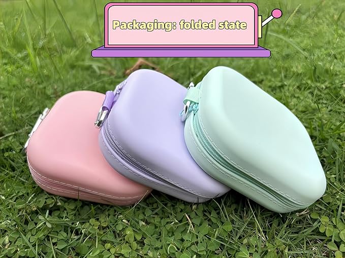 2-in-1 Collapsible Pet Bowl, Portable & Food-Grade for Dogs & Cats with Carabiner (Purple)