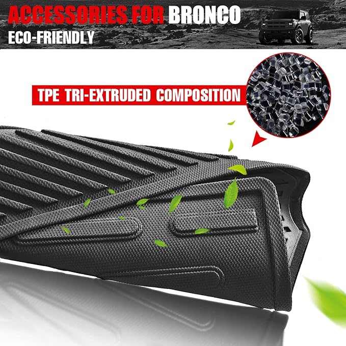 Mabett Rear Seat Back Cover Backrest Protector for Ford Bronco Accessories 2025 2021-2024 with Dog Seat Liner fit Bronco 4-Door 4 Pieces-with Folding Lip (NOT for 2-Door or Bronco Sport)